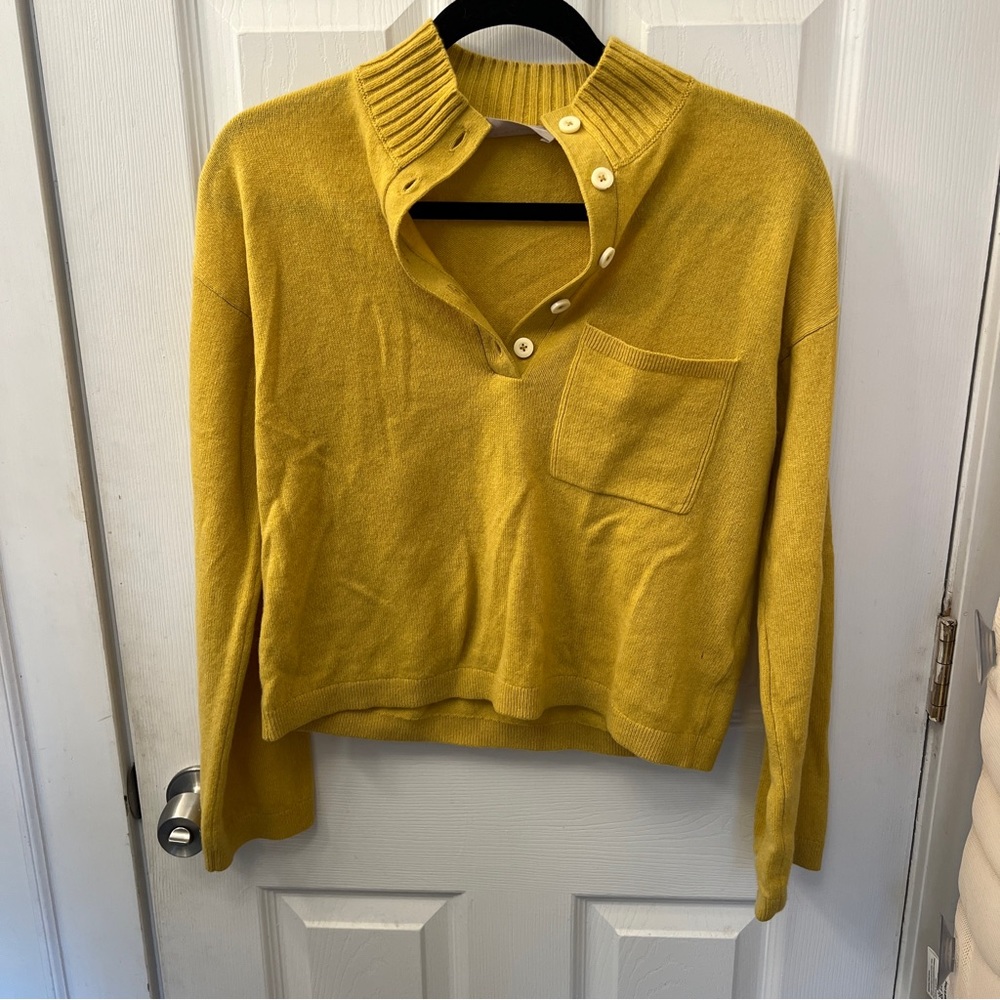 Everlane ReCashmere Button Mockneck